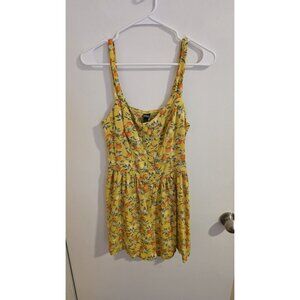 Wild Fable Romper Womens Medium Yellow Oranges Farmgirl Barbiecore Peasant Y2K